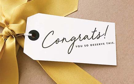 gift with congrats note
